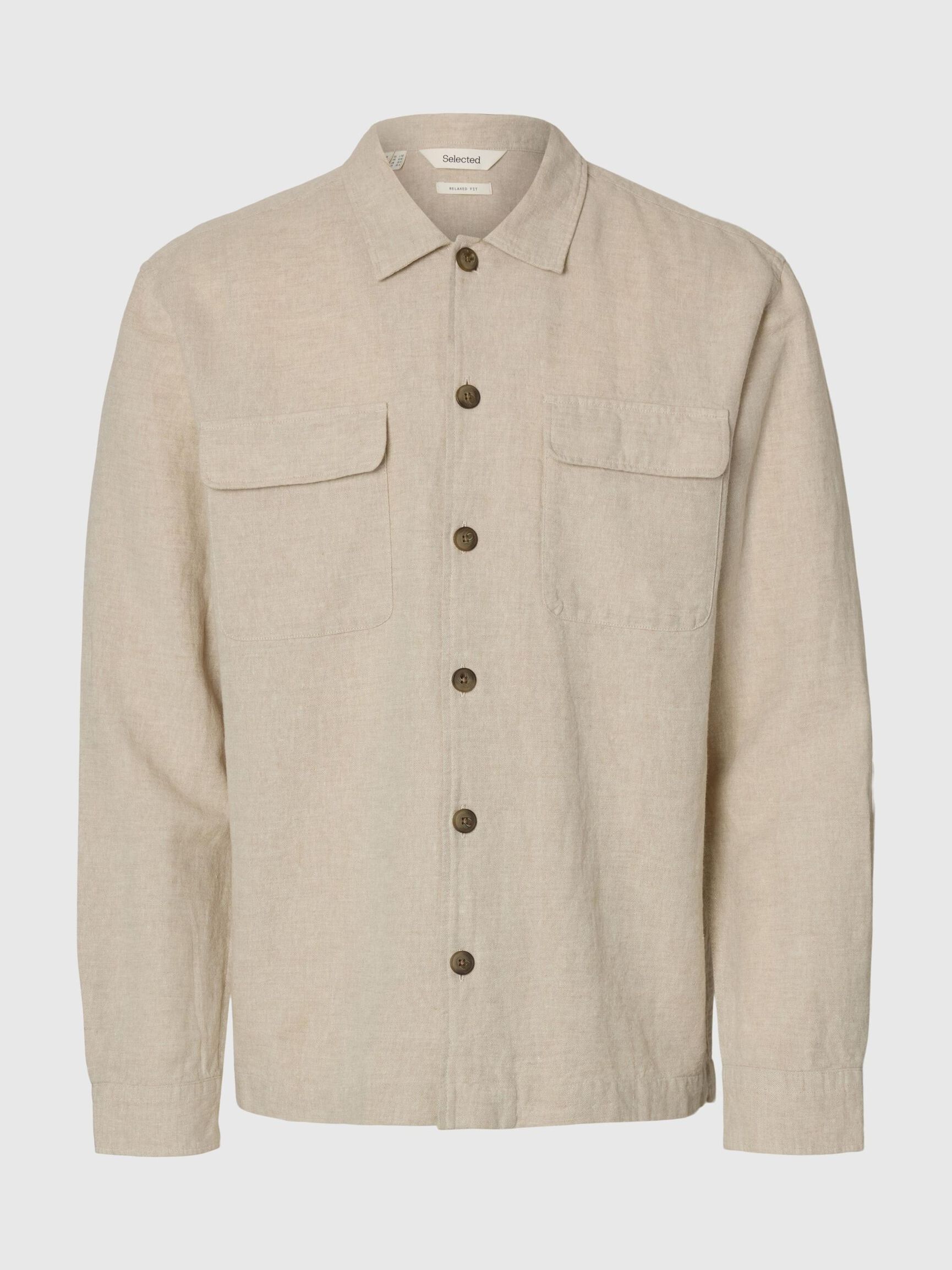 LINNENMIX OVERSHIRT, Pure Cashmere, highres