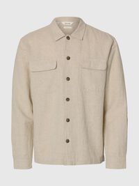 LINNENMIX OVERSHIRT, Pure Cashmere, highres