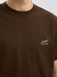 REGULAR FIT PRINTED CREWNECK T-SHIRT, Demitasse, highres