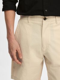 SEERSUCKER SHORTS, Oatmeal, highres