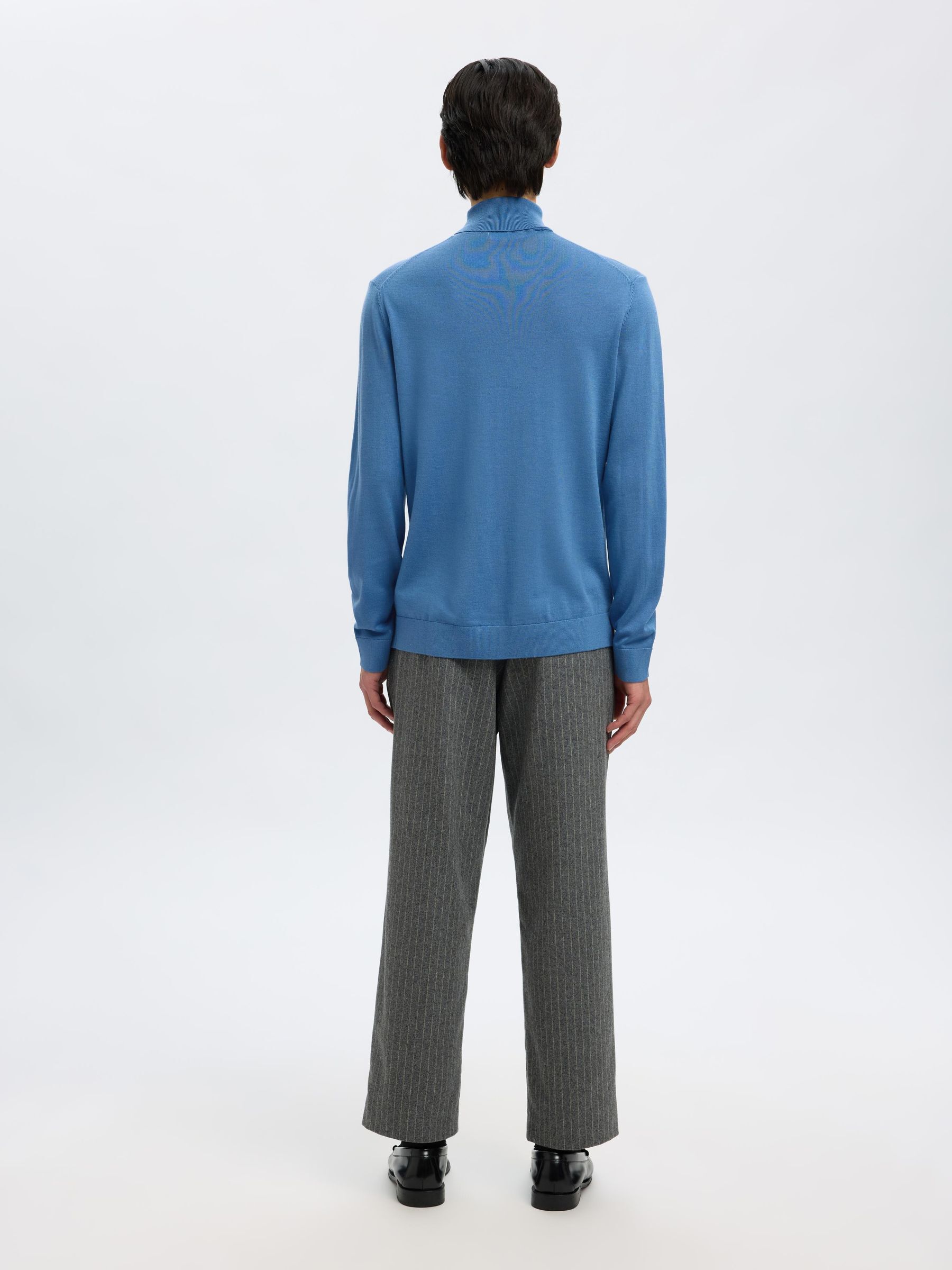 100% MERINO WOOL TURTLENECK, True Navy, highres