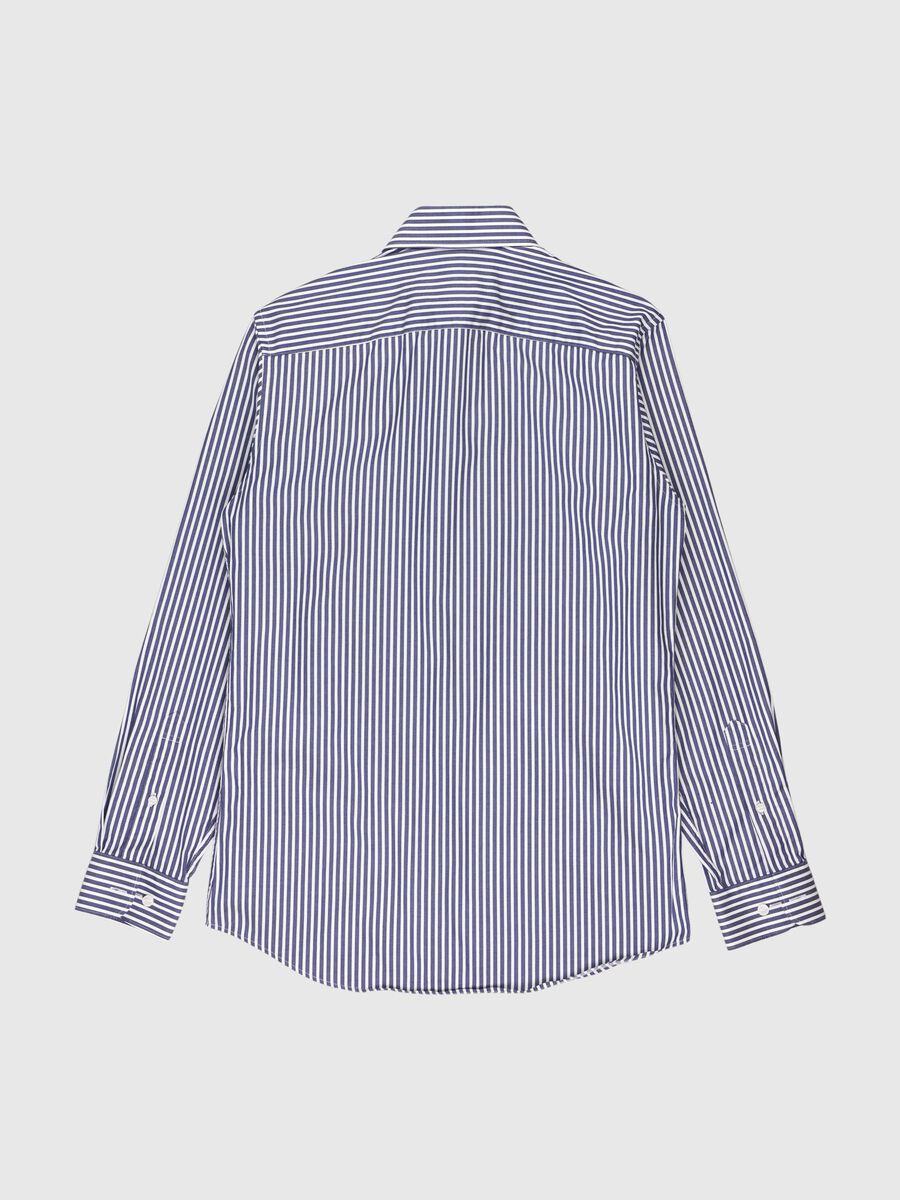Selected LONG-SLEEVED SLIM FIT SHIRT, Dark Sapphire, highres - 80000391_DarkSapphire_862472_002.jpg