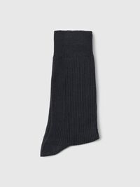COTTON BLEND SOCKS, Black, highres