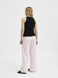 SLEEVELESS KNITTED TOP, Black, highres