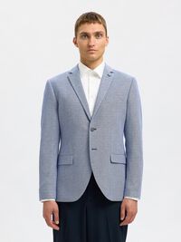 EINREIHIGER SLIM FIT BLAZER, Chambray Blue, highres