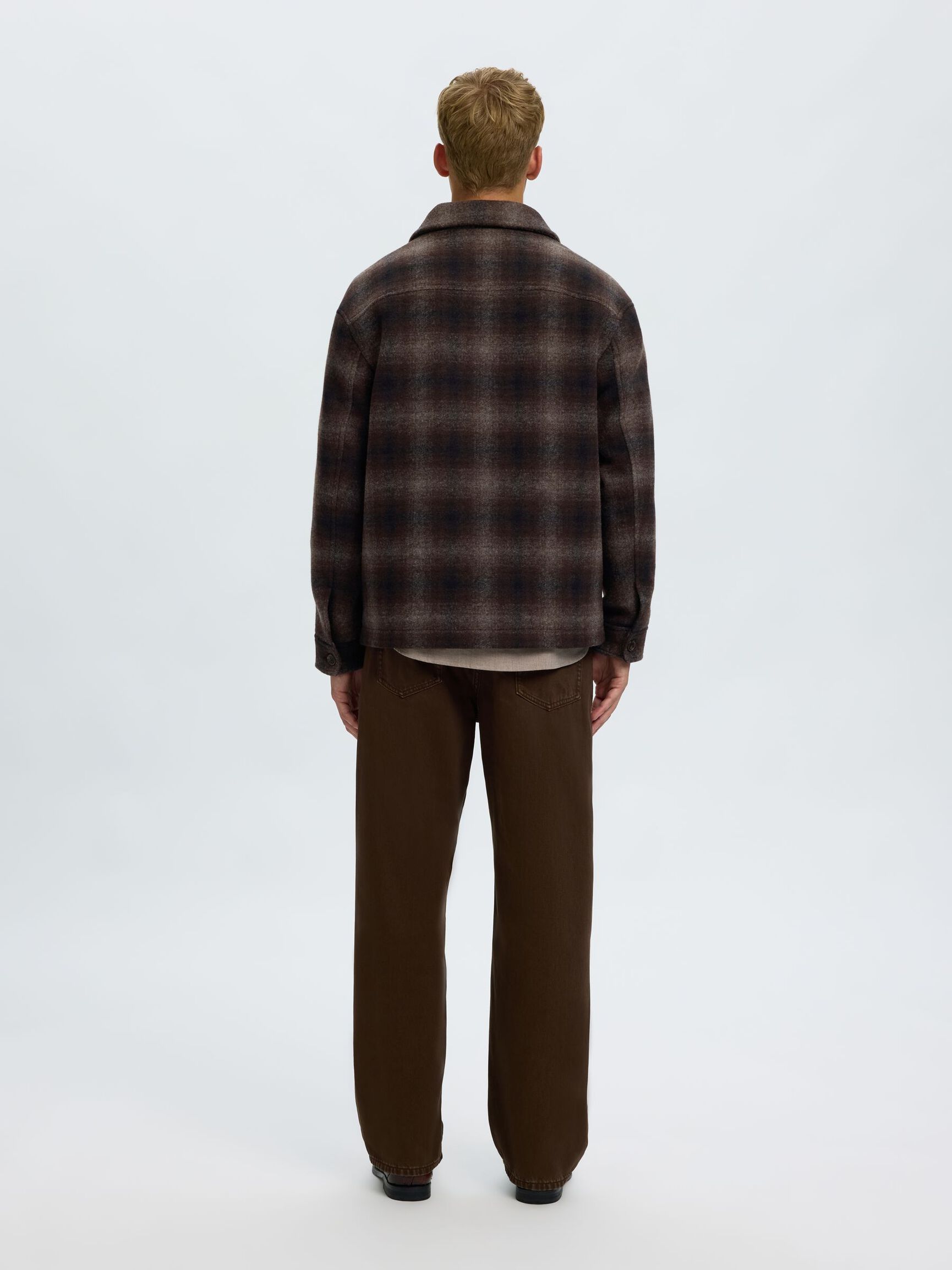 WOOL BLEND SHACKET, Delicioso, highres