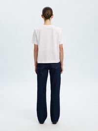 EMBROIDERED CREWNECK T-SHIRT, Bright White, highres