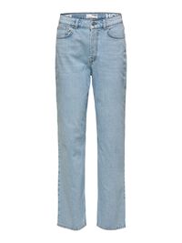 HELLBLAUE HIGH WAIST JEANS, Light Blue Denim, highres