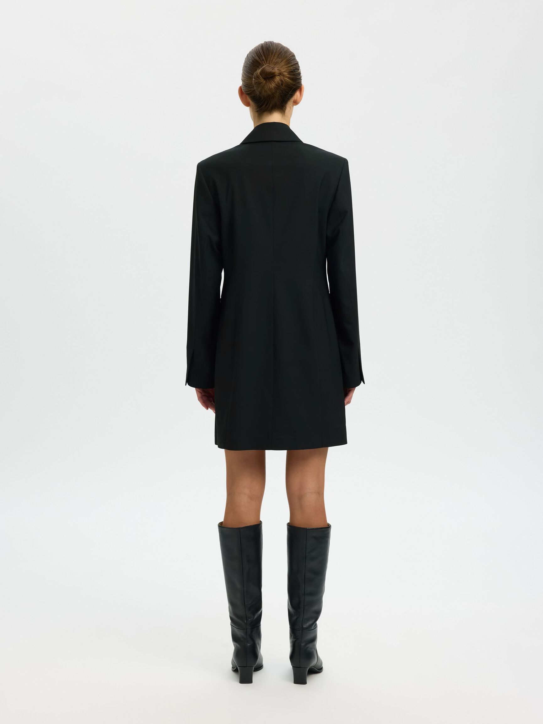 STRUCTURED BLAZER DRESS, Black, highres