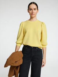 PUFF SLEEVE SWEATSHIRT, Sundress, highres