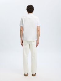 100% BAUMWOLL KURZARMHEMD, White, highres