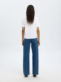 HIGH WAIST WIDE LEG JEANS, Medium Blue Denim, highres