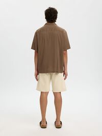 PRINTED SHORT SLEEVED SHIRT, Chocolate Chip, highres