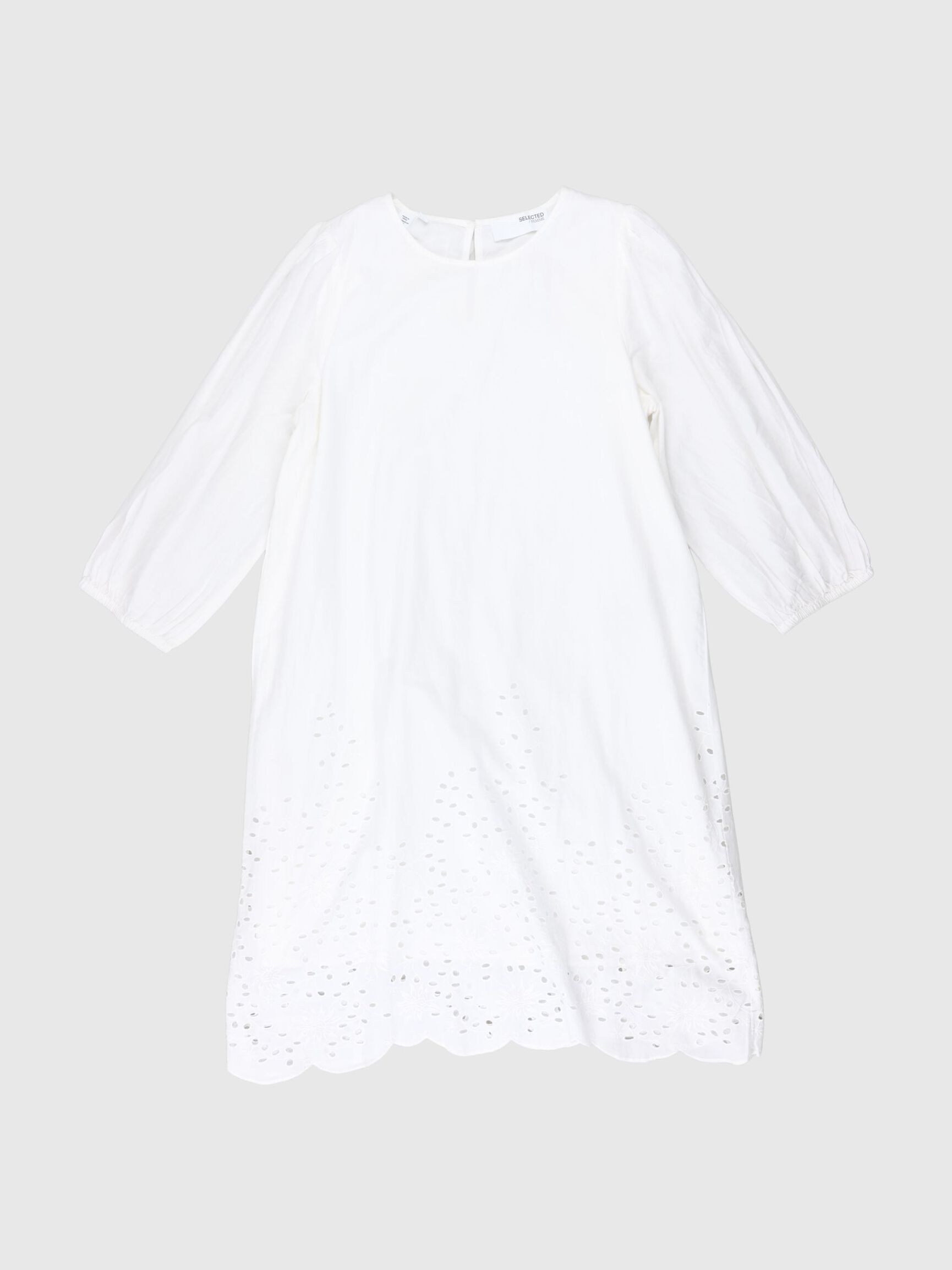 BRODERIE ANGLAISE DRESS, Snow White, highres