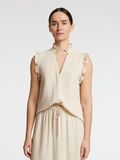 Selected SLEEVELESS RUFFLE DETAIL TOP, Sandshell, highres - 16096447_Sandshell_003.jpg