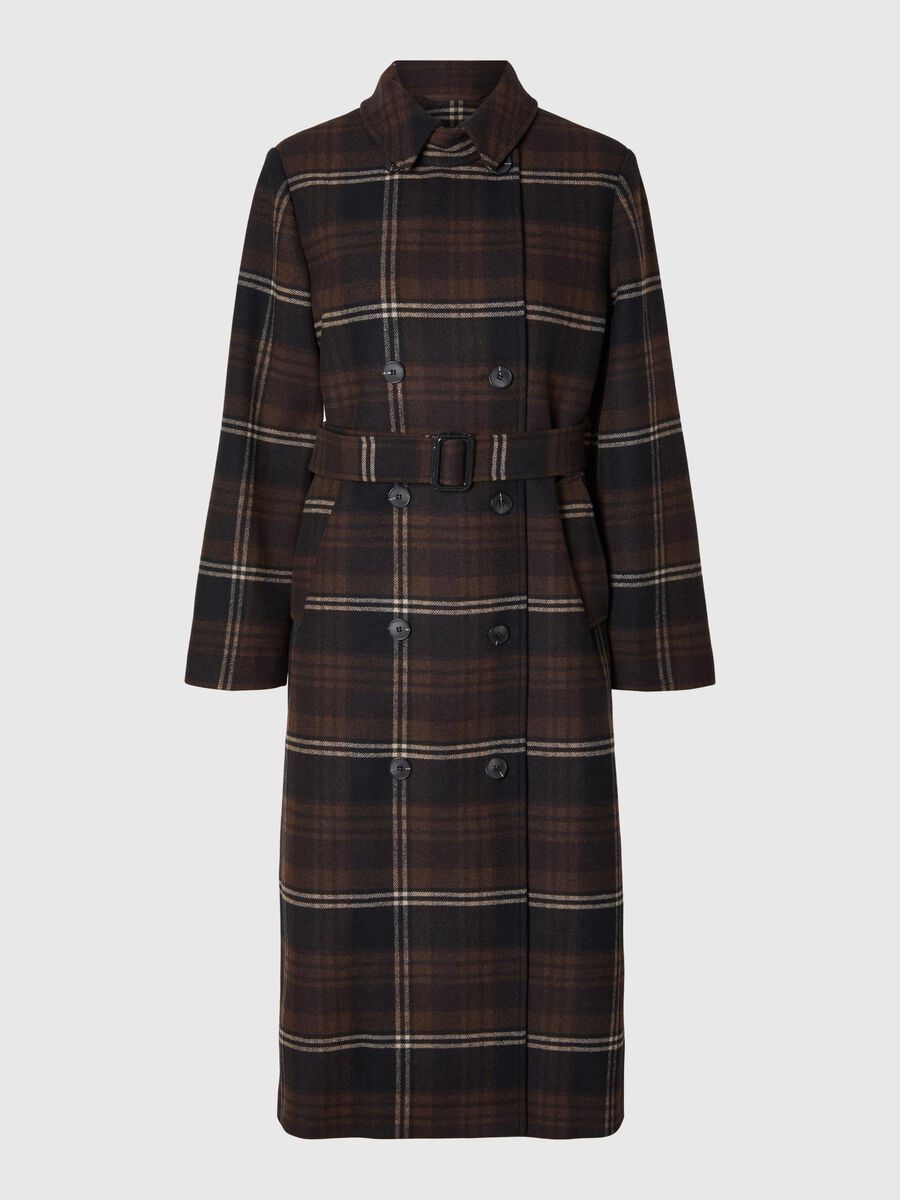 Selected ZWEIREIHIGER WOLLGEMISCH TRENCHCOAT, Black, highres - 16094831_Black_1130952_001.jpg