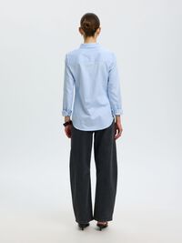 FITTED  LONG SLEEVED SHIRT, Light Blue, highres