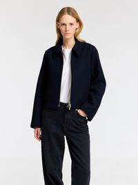 TAILORED WOOL BLEND  JACKET, Dark Sapphire, highres