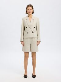 CROPPED BLAZER I HØRBLANDING, Nomad, highres