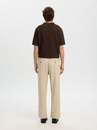 220 LOOSE FIT LINEN-BLEND TROUSERS, Incense, highres