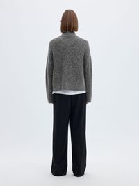 LAINE MÉLANGÉE CARDIGAN, Medium Grey Melange, highres