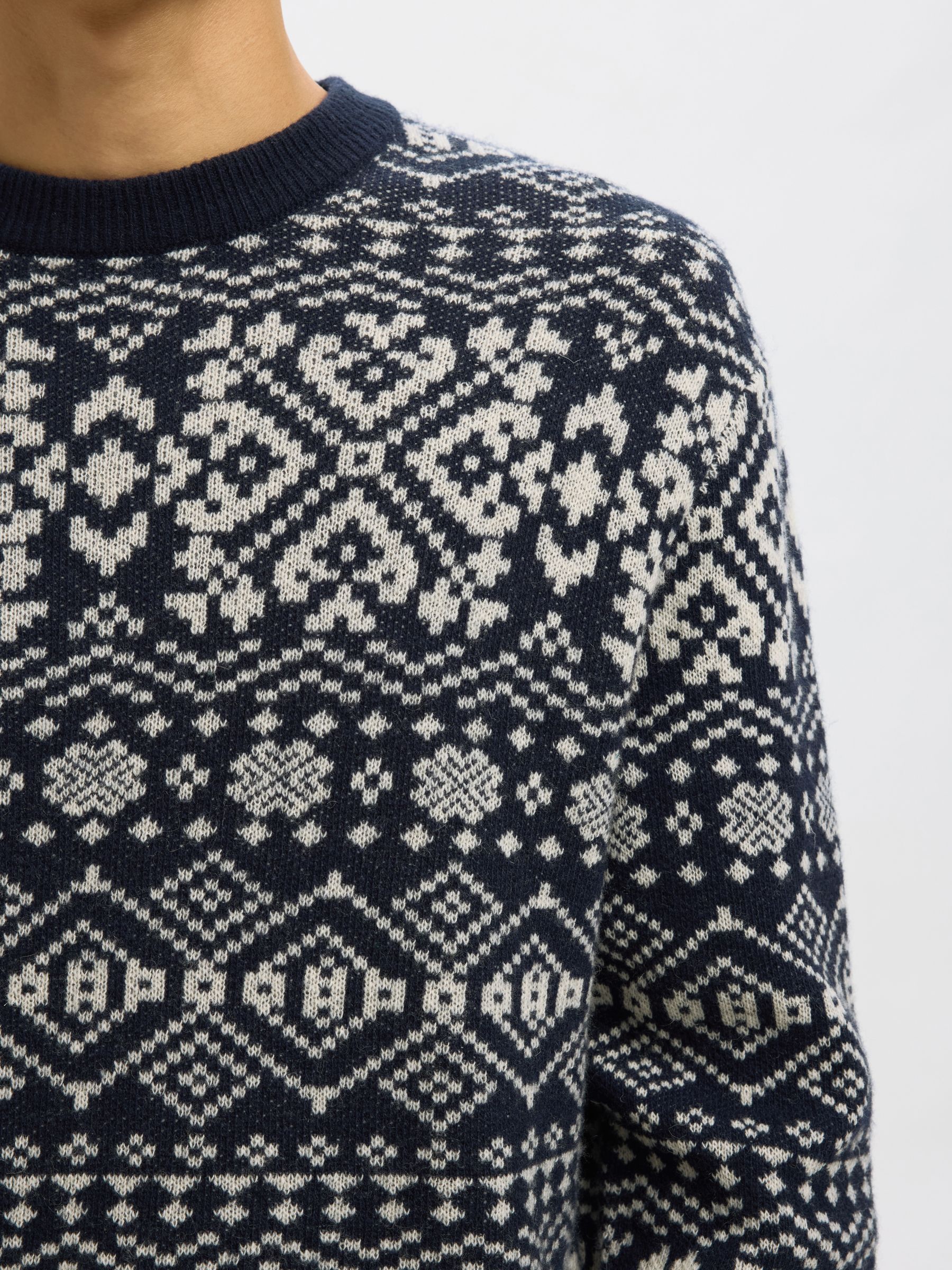 WOLLMIX PULLOVER MIT RUNDHALSAUSSCHNITT, Sky Captain, highres