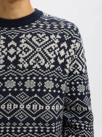 WOLLMIX PULLOVER MIT RUNDHALSAUSSCHNITT, Sky Captain, highres