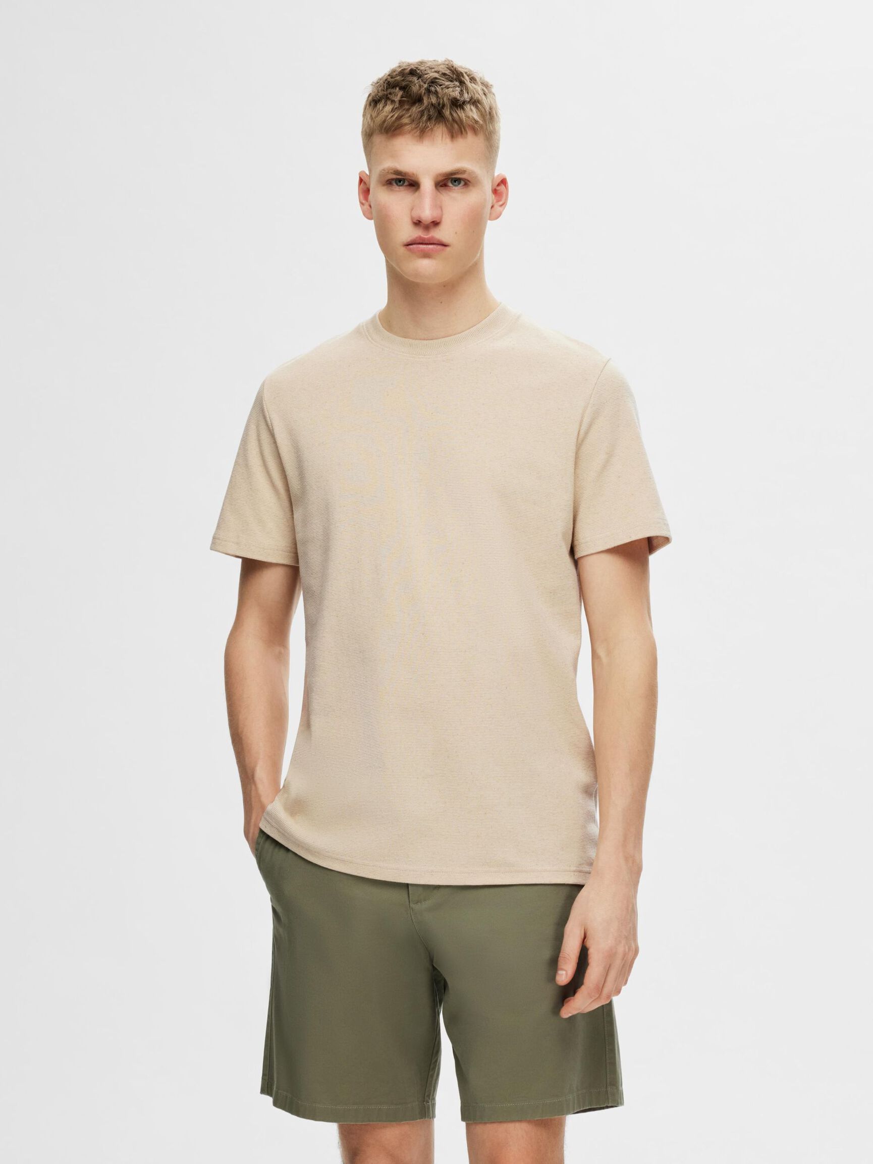 REGULAR FIT T-SHIRT, Fog, highres