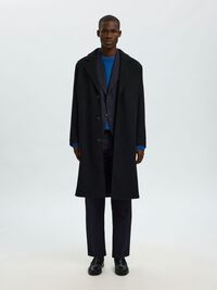 100% WOOL SINGLE-BREASTED BLAZER, Dark Sapphire, highres