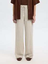HOOG GETAILLEERD WIDE LEG BROEK, Sandshell, highres