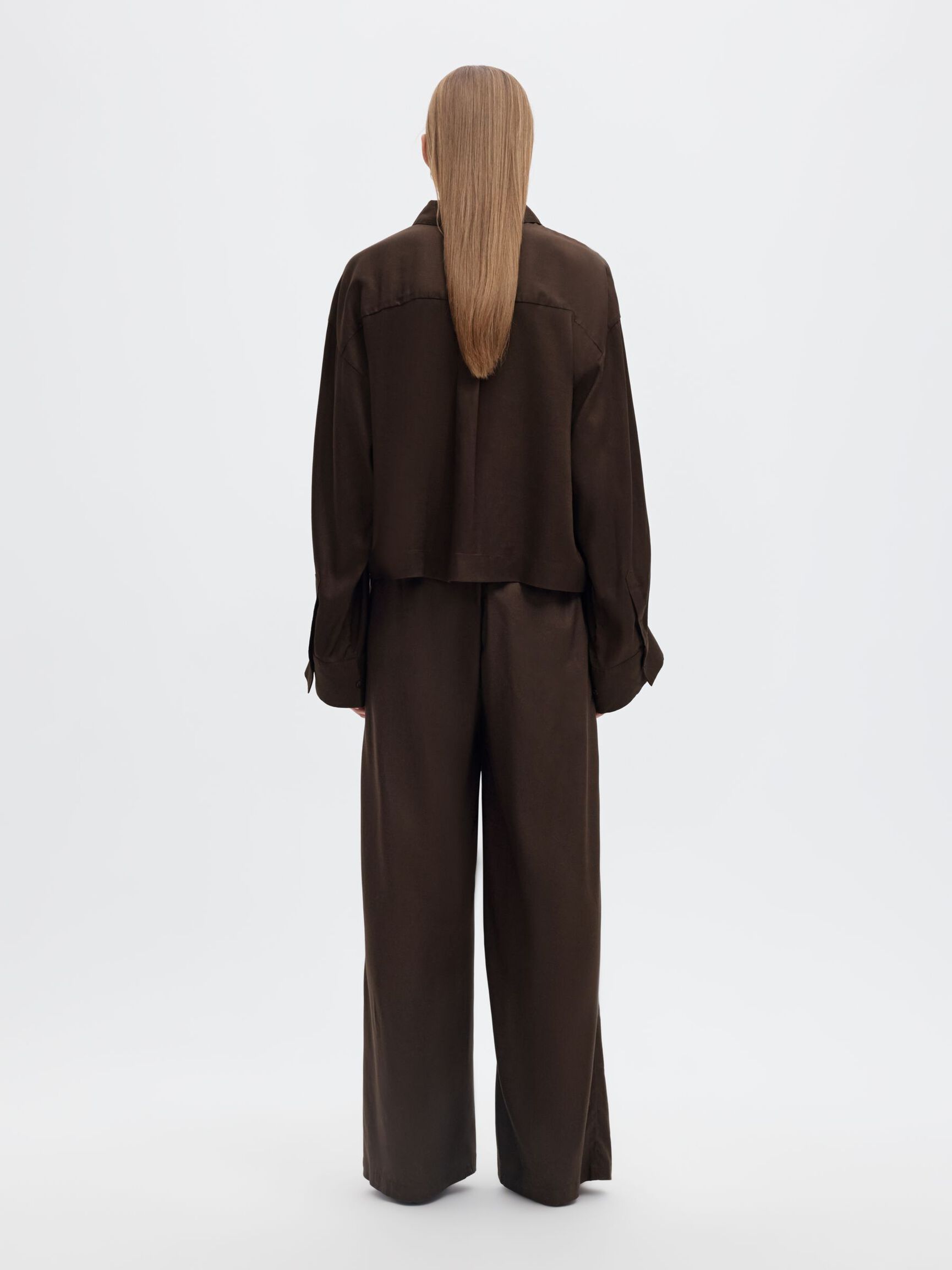 DRAWSTRING HIGH WAISTED TROUSERS, Delicioso, highres