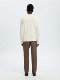 BAUMWOLL PULLOVER, Egret, highres