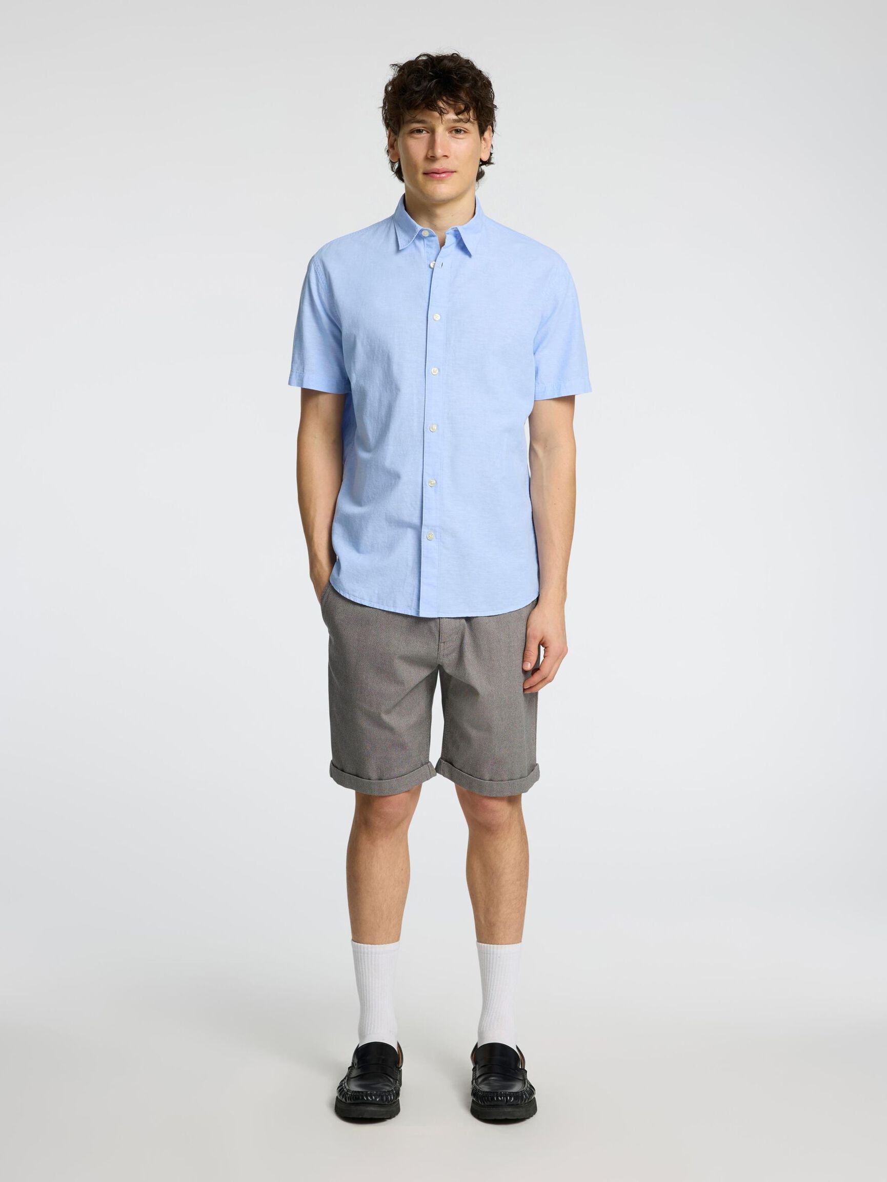 DISEÑO CLÁSICO CAMISA DE MANGA CORTA, Cashmere Blue, highres