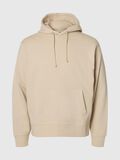 Selected 100% COTTON HOODIE, Oatmeal, highres - 16100000_Oatmeal_001.jpg