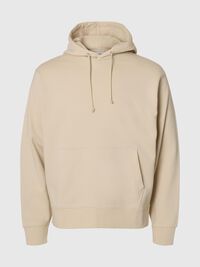 100% BOMULL HOODIE, Oatmeal, highres