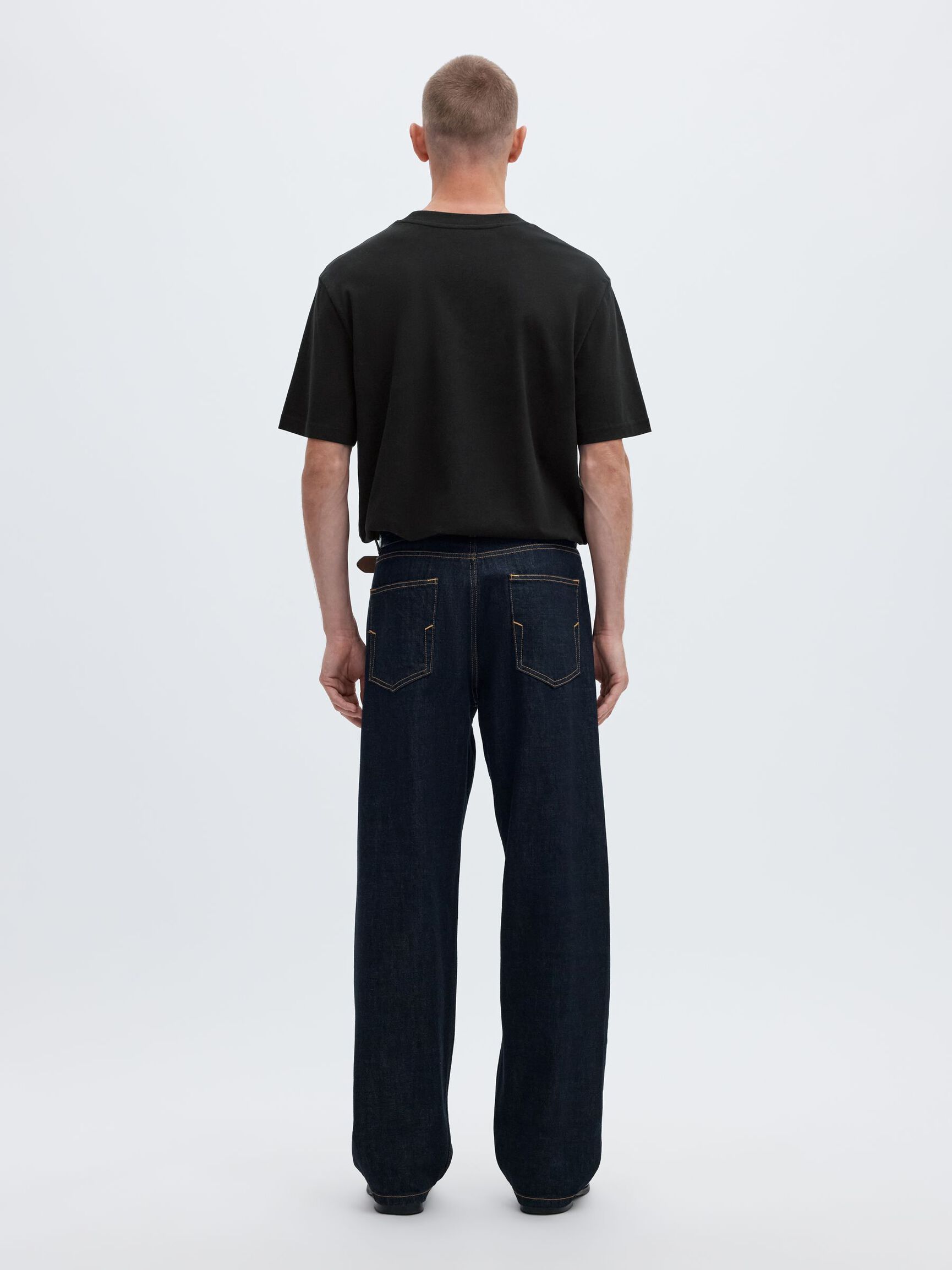 SHORT-SLEEVED RELAXED FIT T-SHIRT, Black, highres