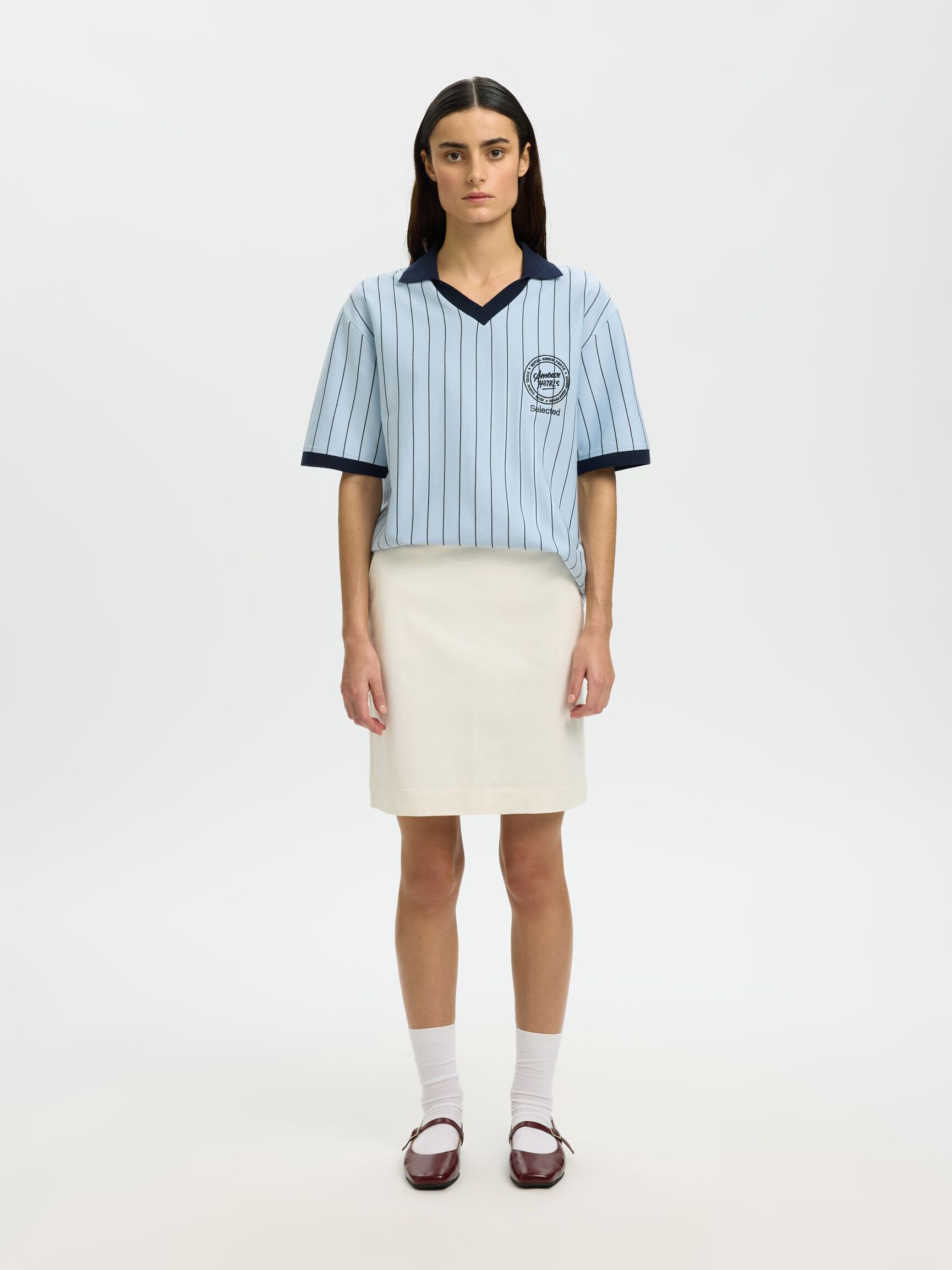 RELAXED FIT POLO SHIRT, Skyway, highres