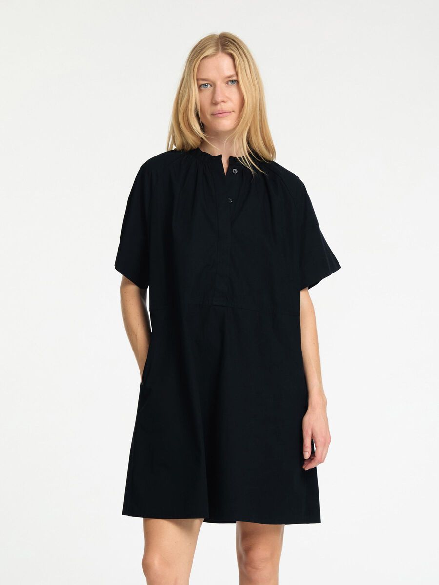 Selected MET KORTE MOUWEN MINI JURK, Black, highres - 16098404_Black_003.jpg