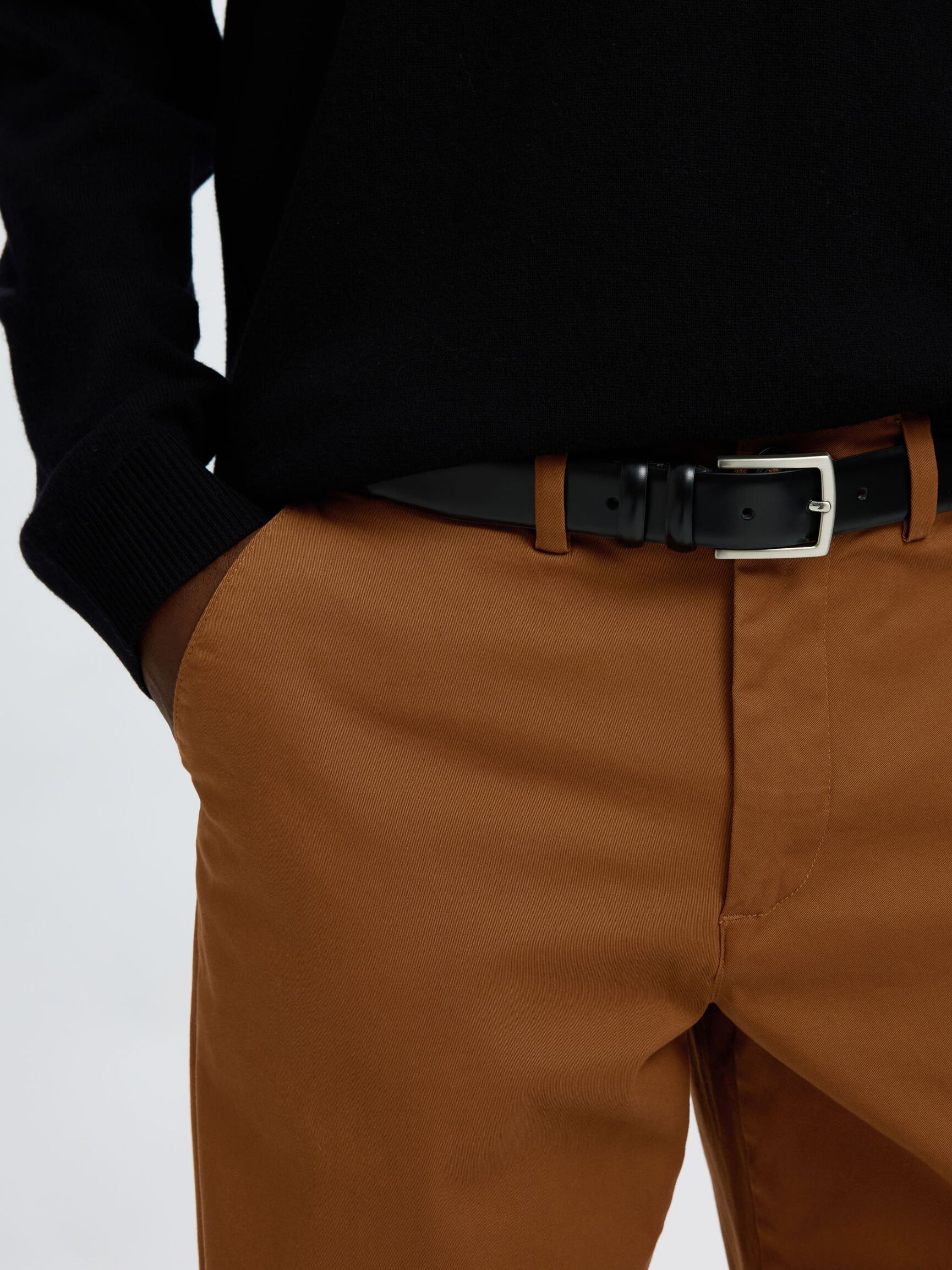 175 SLIM FIT FLEX CHINOS, Toffee, highres
