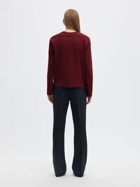 LONG-SLEEVED BOXY T-SHIRT, Tawny Port, highres