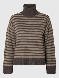 WOLLGEMISCH ROLLKRAGEN PULLOVER, After Dark, highres