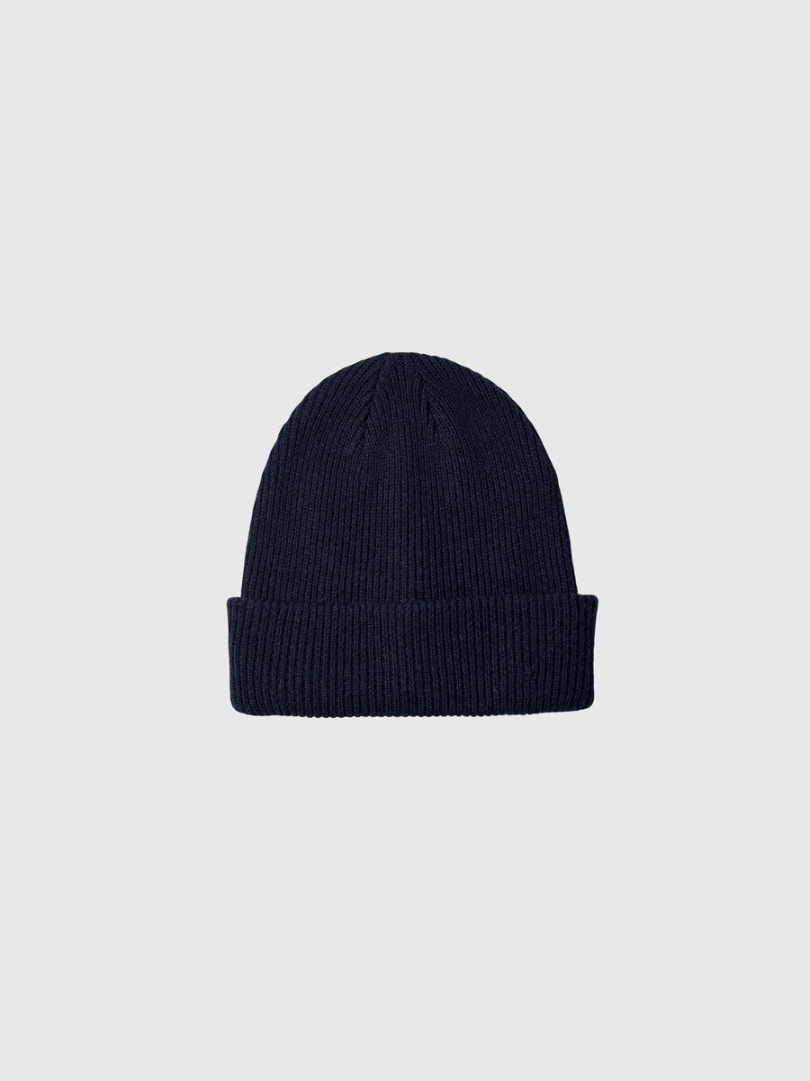 Selected WOOL BLEND KNITTED BEANIE, Sky Captain, highres - 16075397_SkyCaptain_001.jpg