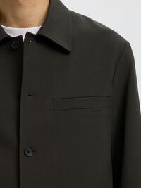TAILORED OVERSHIRT, Peat, highres