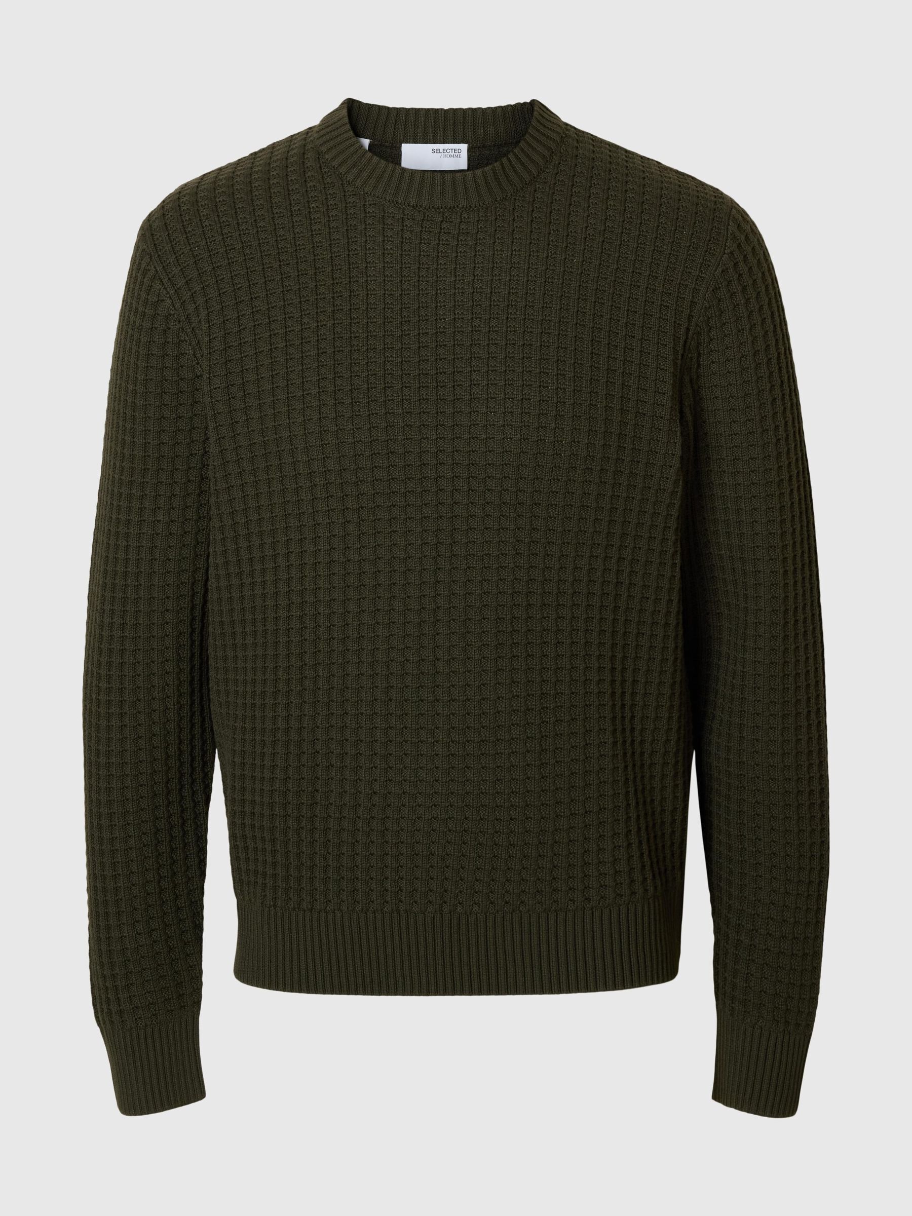 SWETER Z OKRĄGŁYM DEKOLTEM, Forest Night, highres