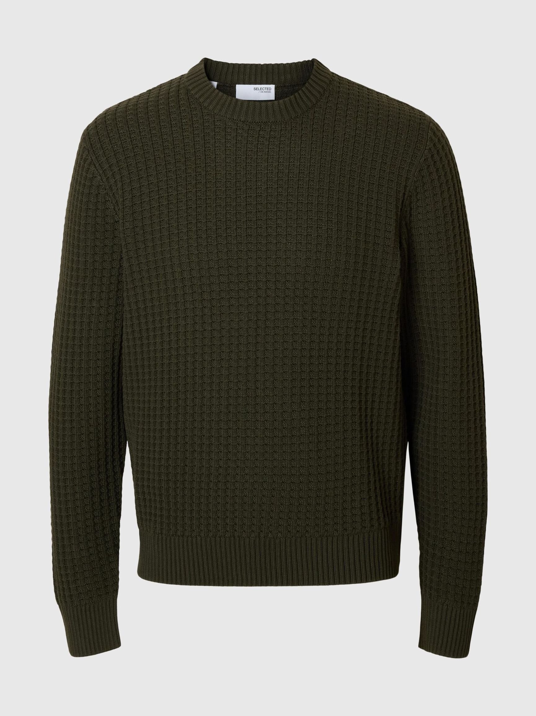 SWETER Z OKRĄGŁYM DEKOLTEM, Forest Night, highres