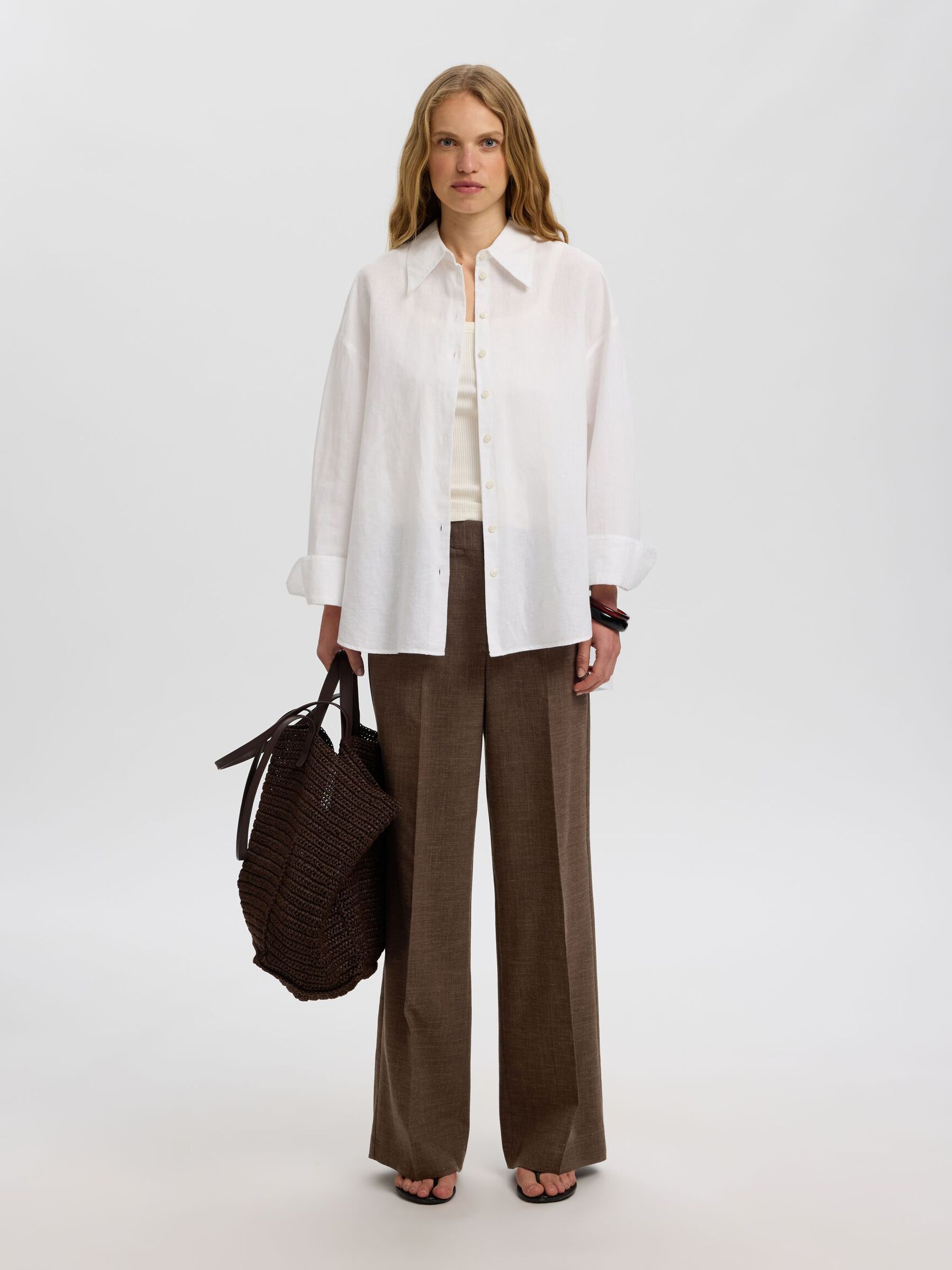 TAILORED WIDE-LEG TROUSERS, Delicioso, highres