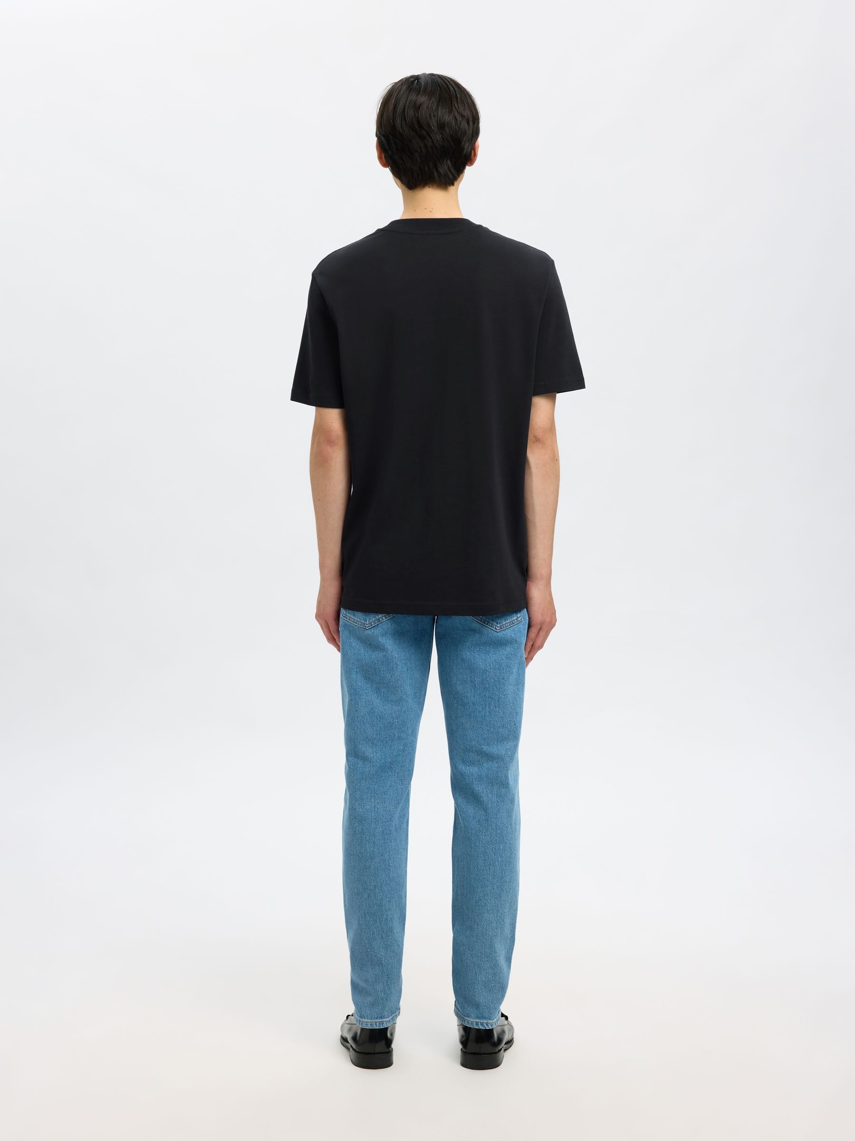 SHORT-SLEEVED RELAXED FIT T-SHIRT, Black, highres
