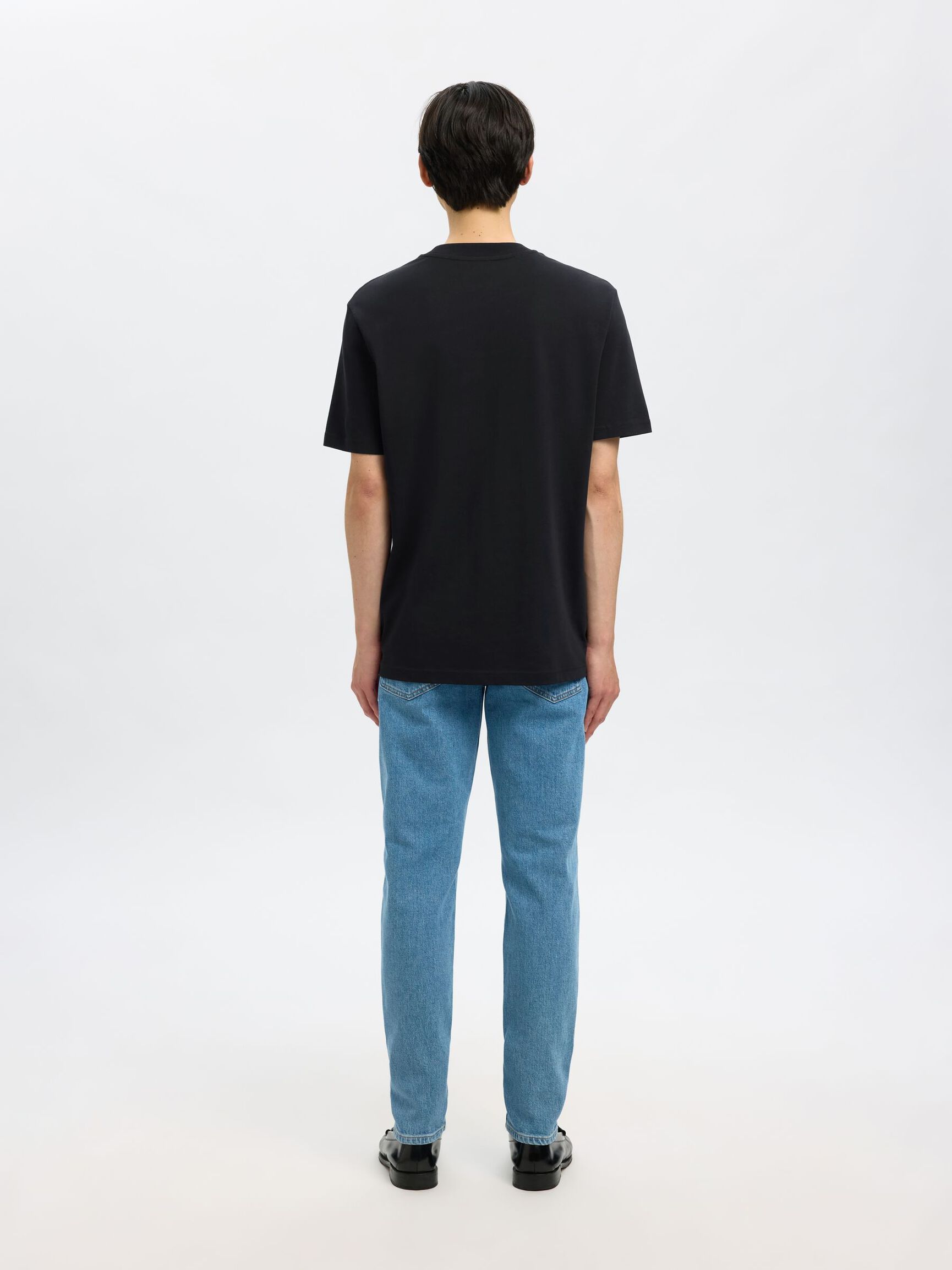 RELAXED FIT KURZARM T-SHIRT, Black, highres