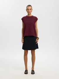 WOLMIX GEBREID GILET, Tawny Port, highres