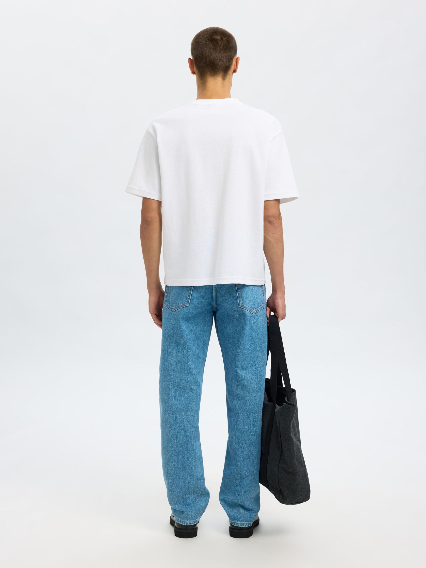 196 STRAIGHT FIT JEANS, Light Blue Denim, highres